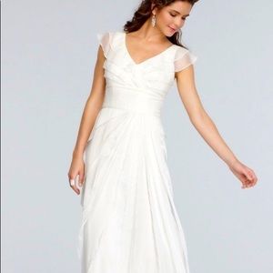 Adrianna Papell Tiered Silk Chiffon Wedding Gown